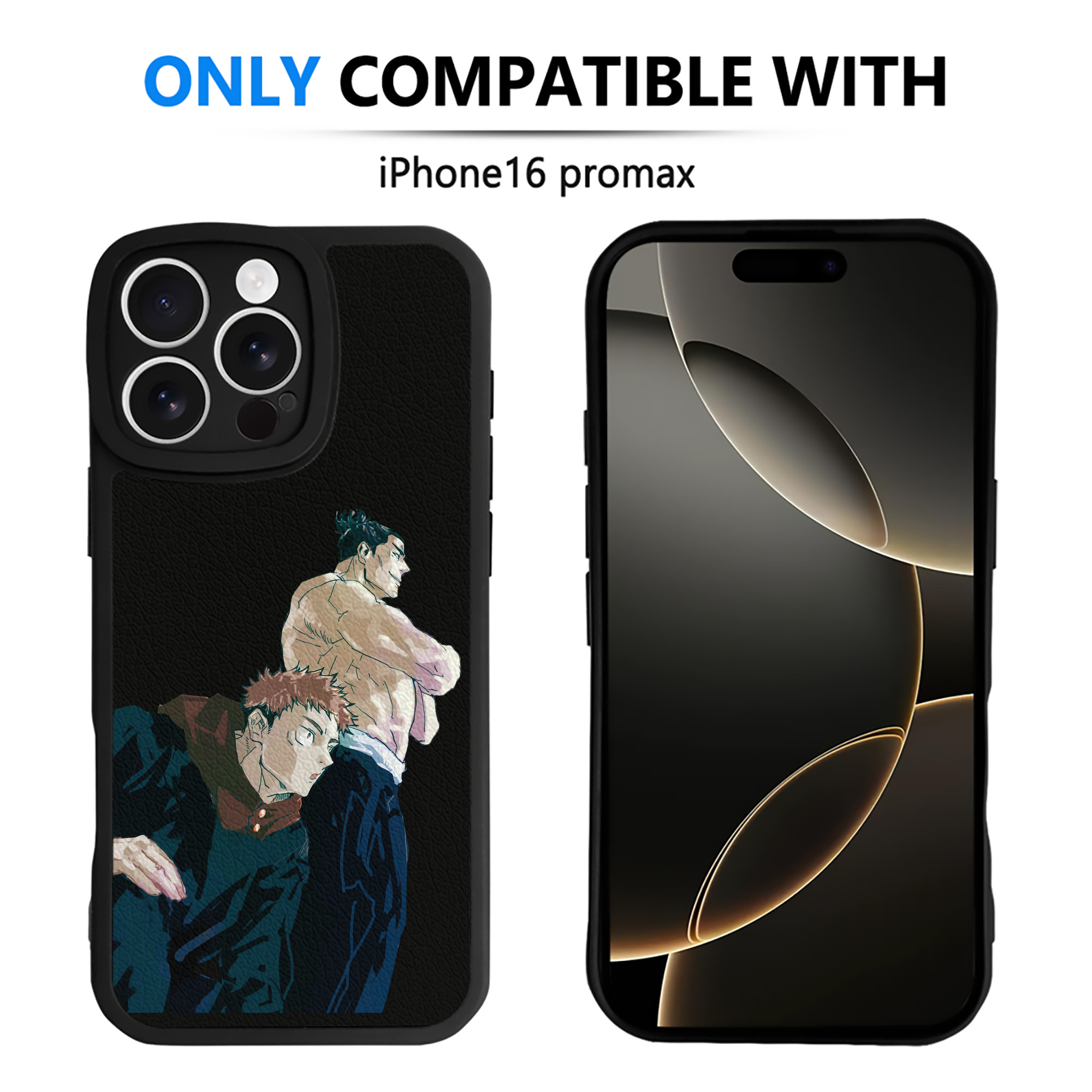 （画像用） 呪術廻戦 Jujutsu Kaisen 【iPhone 16シリーズ対応】シリコンスマホケース（レザー調） 材質：シリコン
